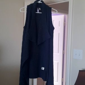 Alya Navy Blue Sleeveless Cardigan